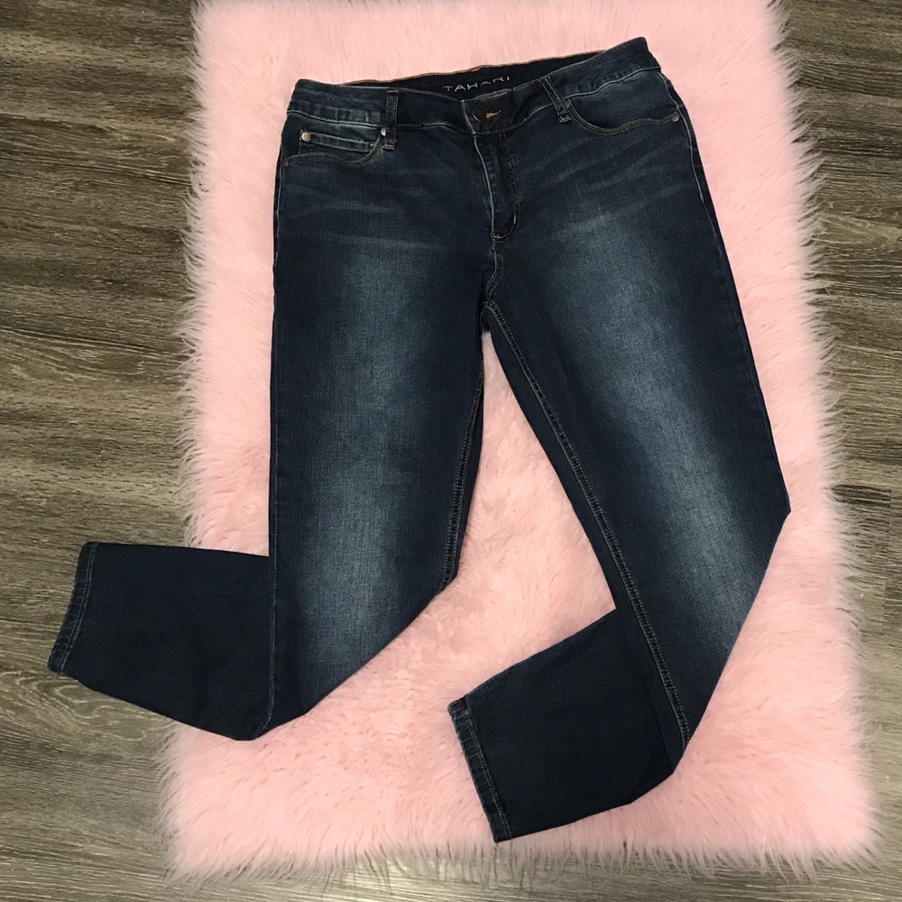 Tahari High Rise Skinny Jeans Sz 14
